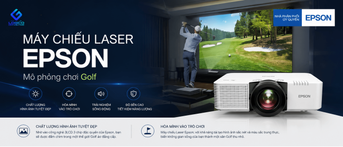 https://logico.com.vn/Máy chiếu Laser Epson mô phỏng chơi Golf