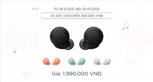 Sale cuối năm cực chất: Voucher giảm sâu 300k khi mua WF-C500, mua đi chờ chi!