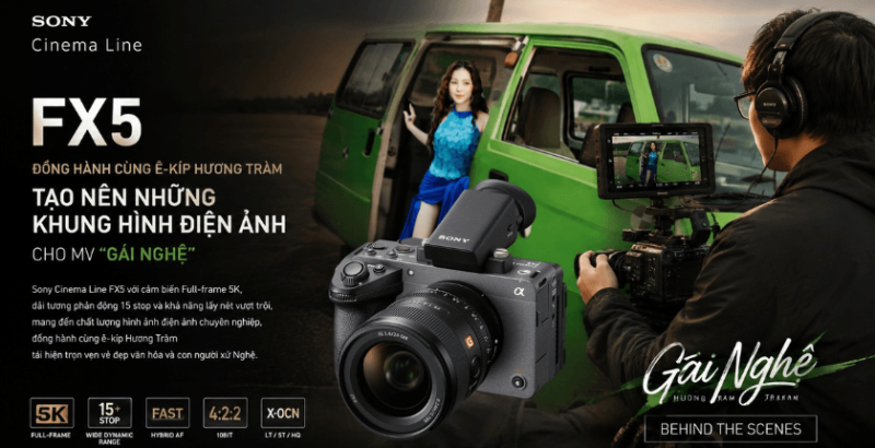 Sony Cinema Line FX5 đồng hành cùng Hương Tràm tạo nên khung hình điện ảnh trong MV “Gái Nghệ”