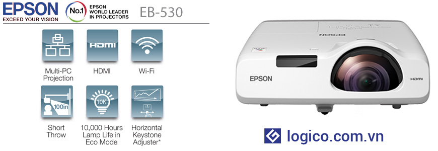 Thông số kỹ thuật máy chiếu gần Epson EB-530