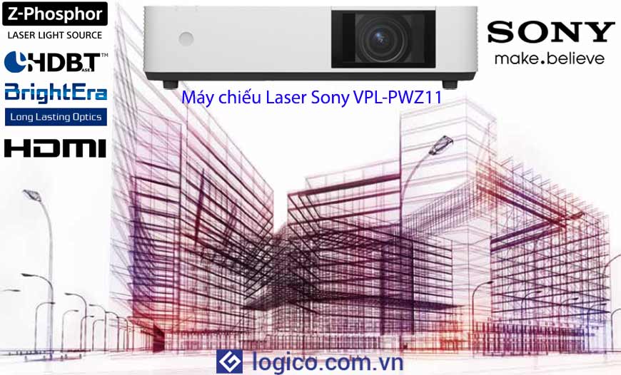 Máy chiếu Laser Sony VPL-PWZ11 sử dụng công nghệ tấm nền BrightEra 3LCD và nguồn sáng Laser Z-Phosphor độc đáo của Sony
