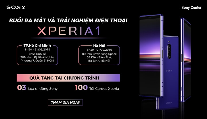 trải nghiệm Sony Xperia 1 tại TPHCM và Hà Nội 