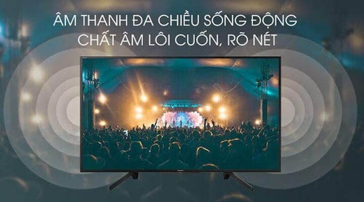 Tivi Sony KDL-43W660G giúp âm thanh lan tỏa đa chiều một cách sống động và lôi cuốn