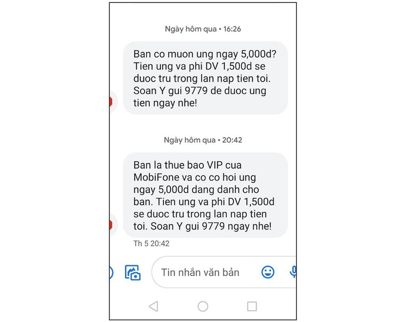 So Sánh Dịch Vụ Ứng Tiền Mobi 9779 với Các Dịch Vụ Khác