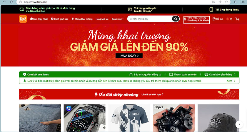 Bắt đầu quá trình đăng ký