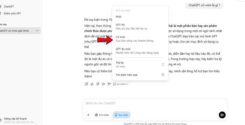 Cách sử dụng ChatGPT O3-mini miễn phí chi tiết nhất3