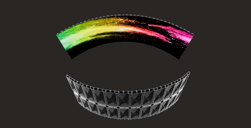 Màn hình LED Leyard CDI Series cho phép ghép nối cong dạng lõm và lồi
