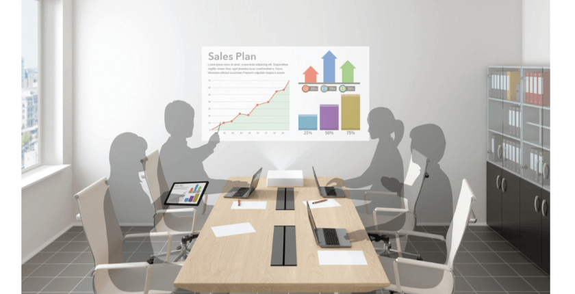 Epson EB-FH52 sở hữu thiết kế nhỏ gọn với kích thước 309 x 282 x 90 mm