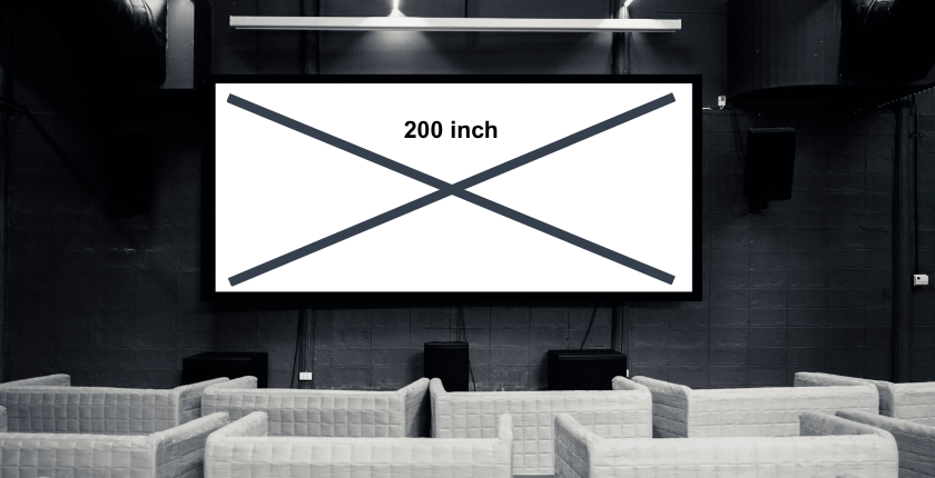 Kích thước màn chiếu 200 inch