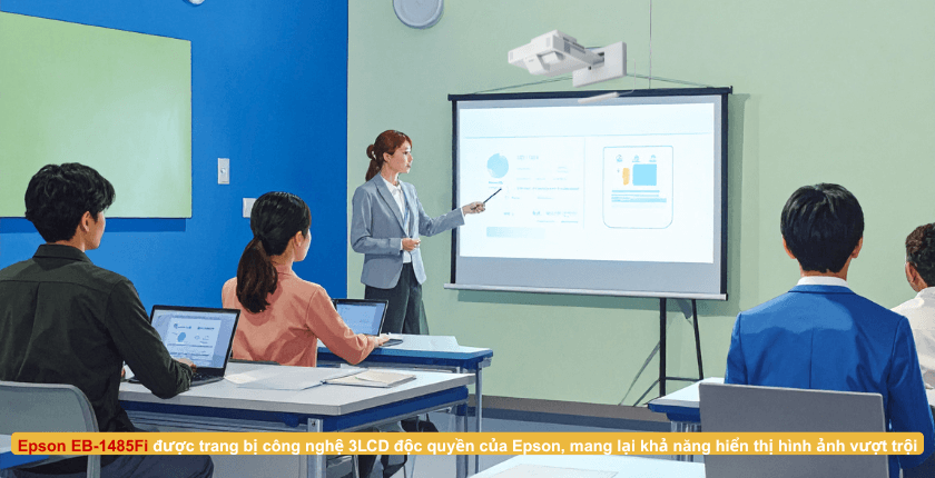 Công nghệ 3LCD mang đến hình ảnh sắc nét, màu sắc chân thực