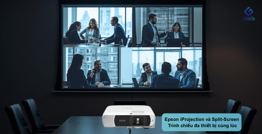 Epson iProjection và Split-Screen – Trình chiếu đa thiết bị cùng lúc