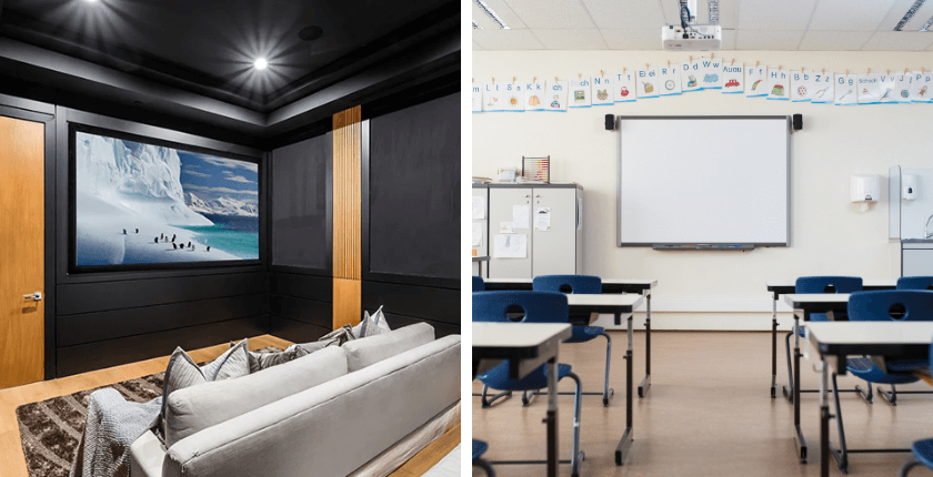 So sánh màn chiếu quang học và màn chiếu thường3