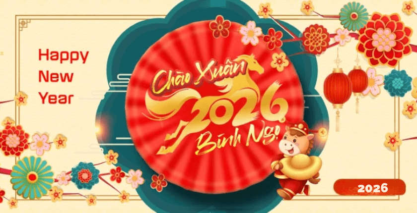Hình chúc mừng năm mới 2026 Bính Ngọ: Con ngựa mãnh liệt