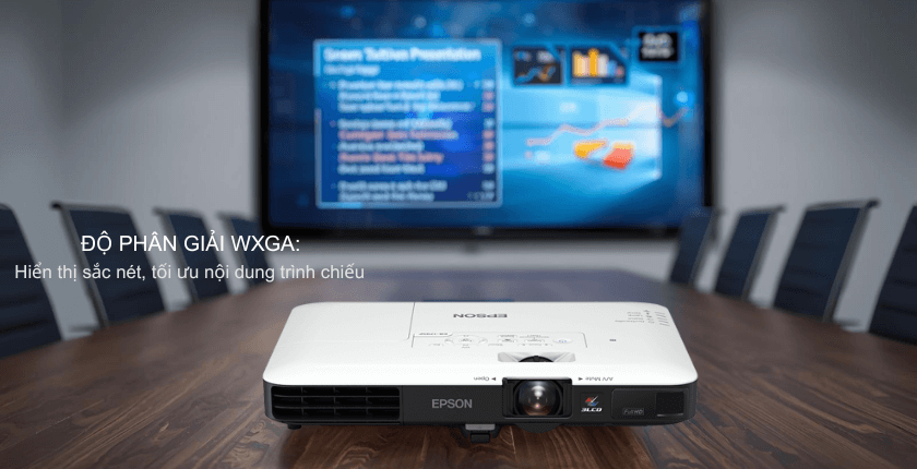 Máy chiếu Epson EB-1785W sở hữu độ phân giải thực WXGA (1280 x 800)