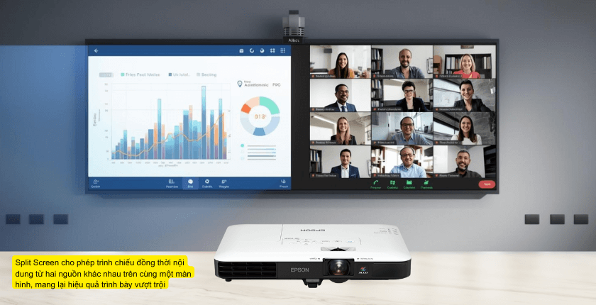 Chức năng Split Screen trên Epson EB-1785W