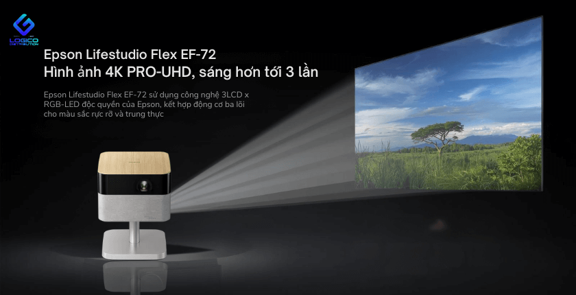 Máy sử dụng công nghệ 3LCD x RGB-LED độc quyền của Epson