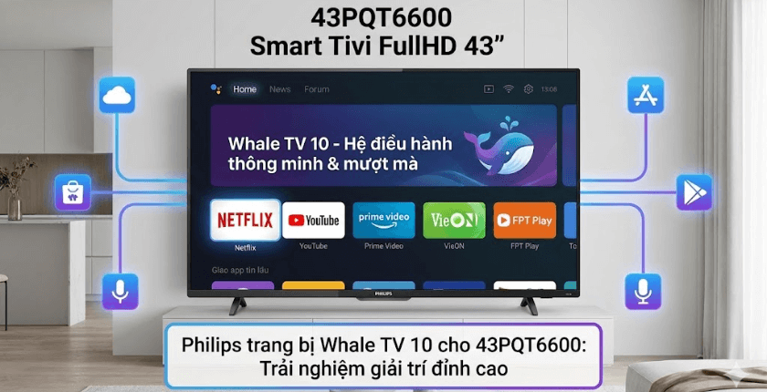 Whale TV 10: Hệ điều hành thông minh, dễ dùng