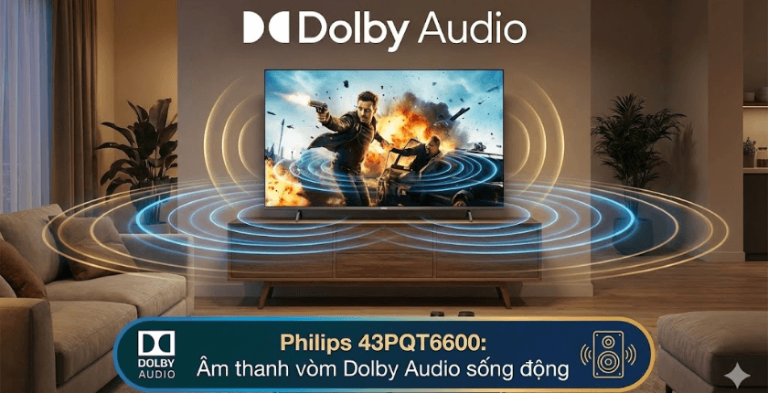 Dolby Audio: Âm thanh trong trẻo, rõ ràng