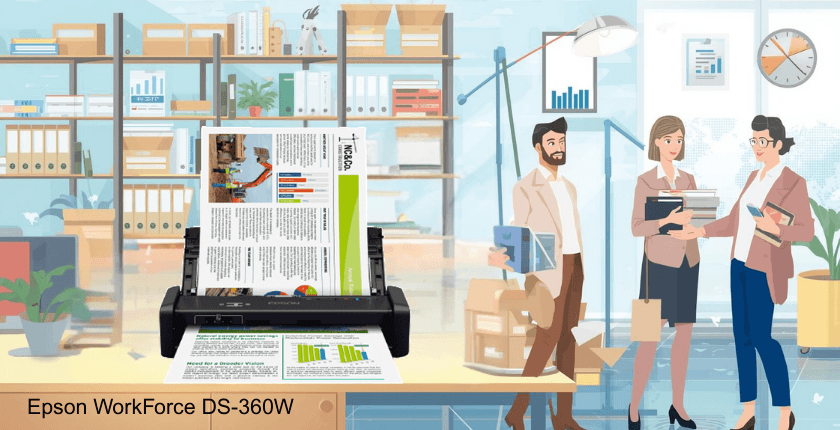 Máy scan 2 mặt di động Epson WorkForce DS-360W 