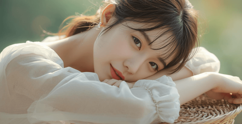 Prompt tạo ảnh nàng thơ váy trắng tinh khôi chuẩn như studio