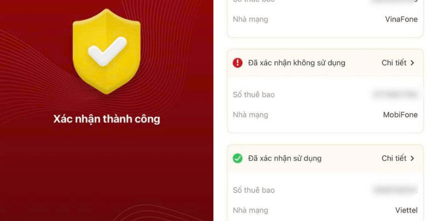 Các bước tự xác thực SIM chính chủ trên VNeID3