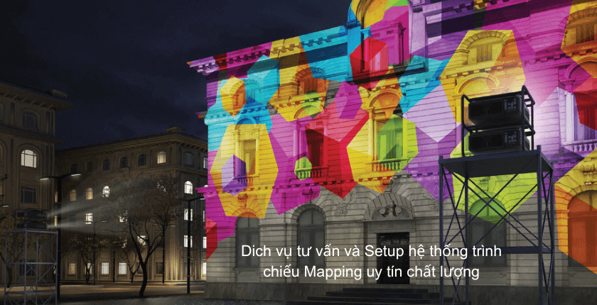 dịch vụ tư vấn và setup hệ thống trình chiếu Mapping