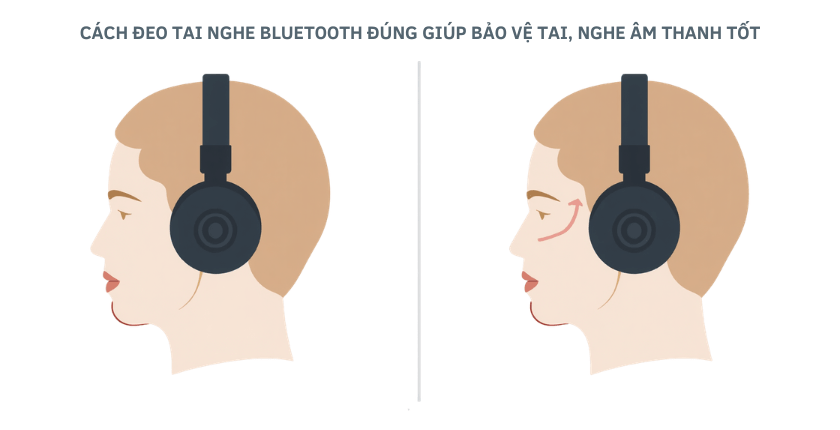 đeo tai nghe Bluetooth đúng cách