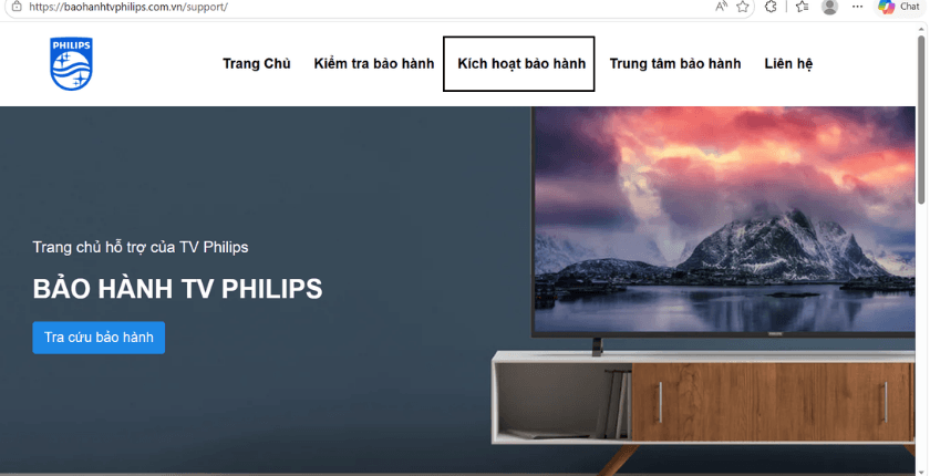 Cách kích hoạt bảo hành online tivi Philips