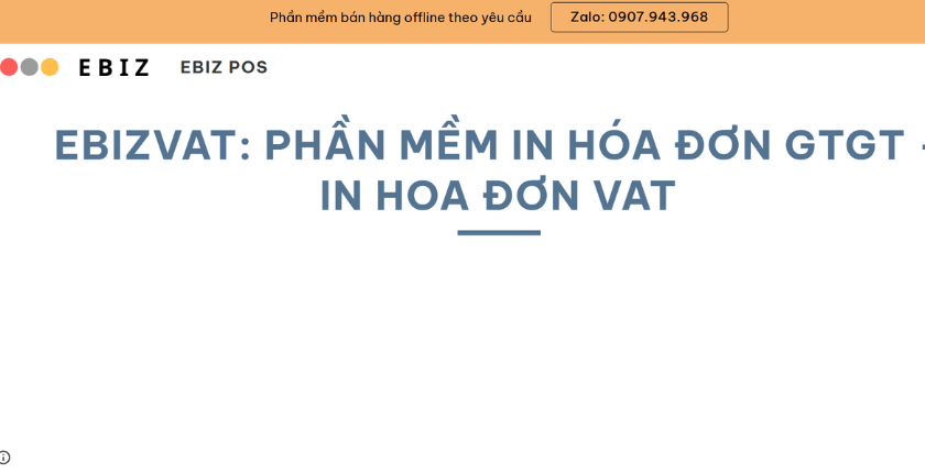 EBizVAT EBiz: Linh hoạt trong thiết kế và in hóa đơn