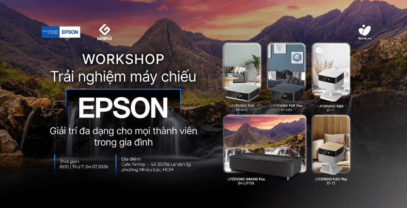orkshop trải nghiệm máy chiếu Epson Lifestyle tại Cà phê Tinh tế