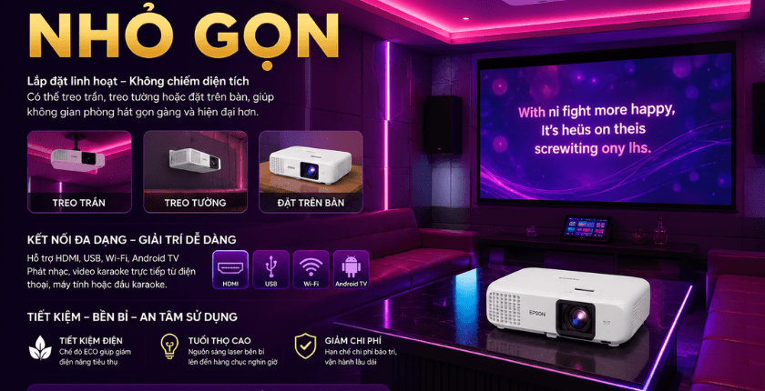 Máy chiếu Epson phòng karaoke chính hãng