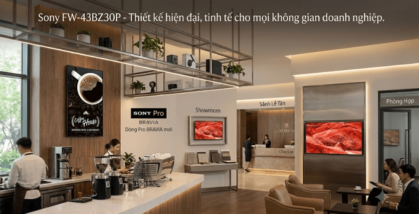 thiết kế màn hình Sony FW-43BZ30P