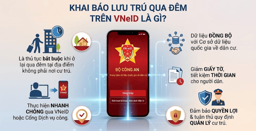 Khai báo lưu trú qua đêm trên VNeID là gì
