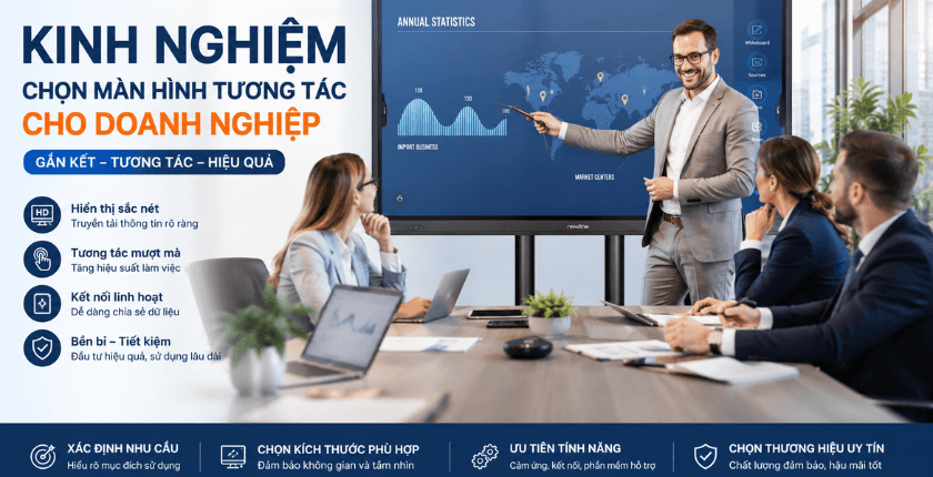 Kinh nghiệm chọn màn hình tương tác cho doanh nghiệp