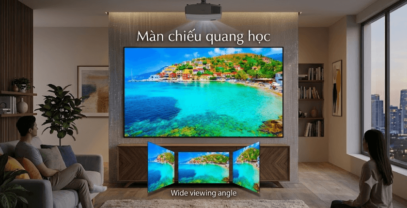 Màn chiếu quang học phòng khách