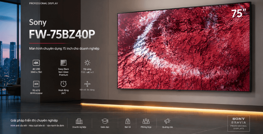 màn hình chuyên dụng Sony FW-75BZ40P