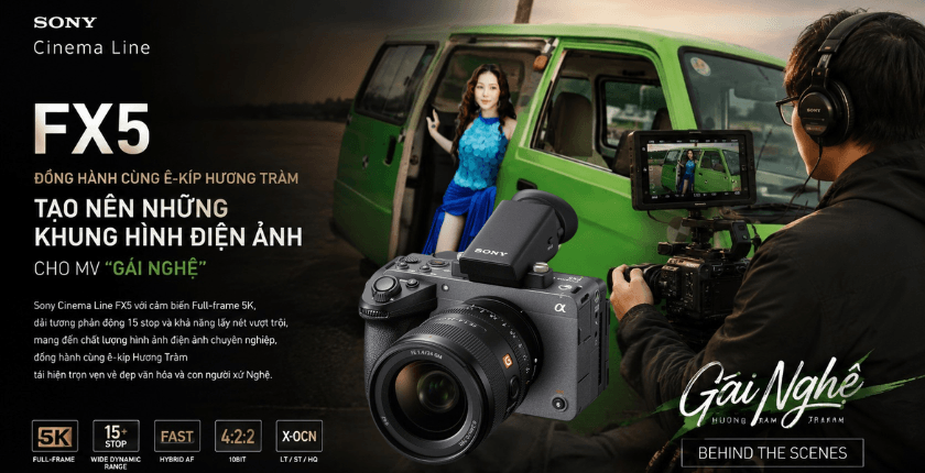 Sony Cinema Line FX5 trong MV Gái Nghệ của Hương Tràm