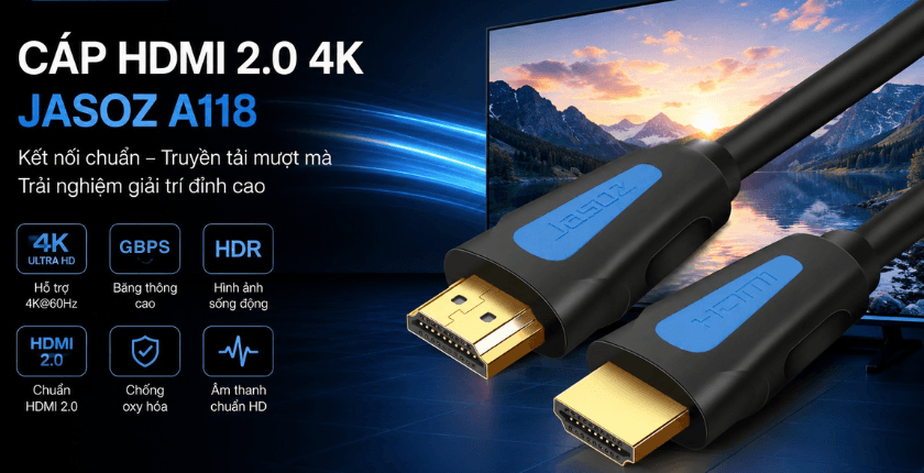 cáp HDMI 2.0 4K Jasoz A118