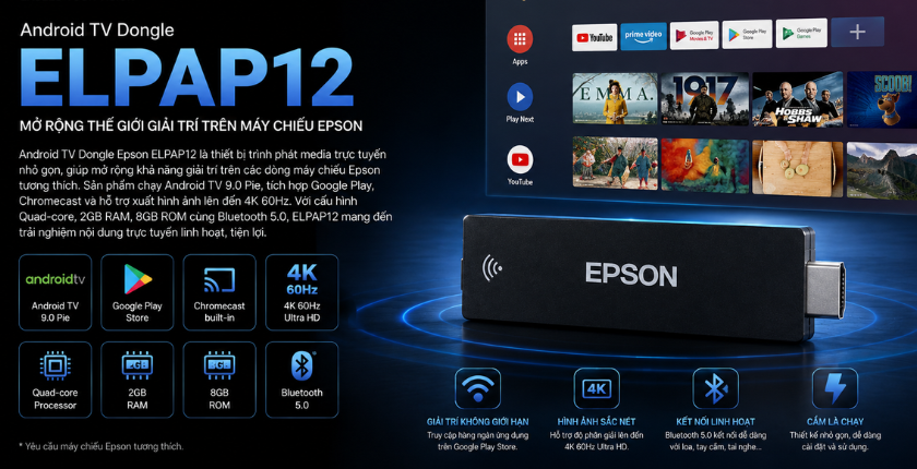 Android TV Dongle Epson ELPAP12