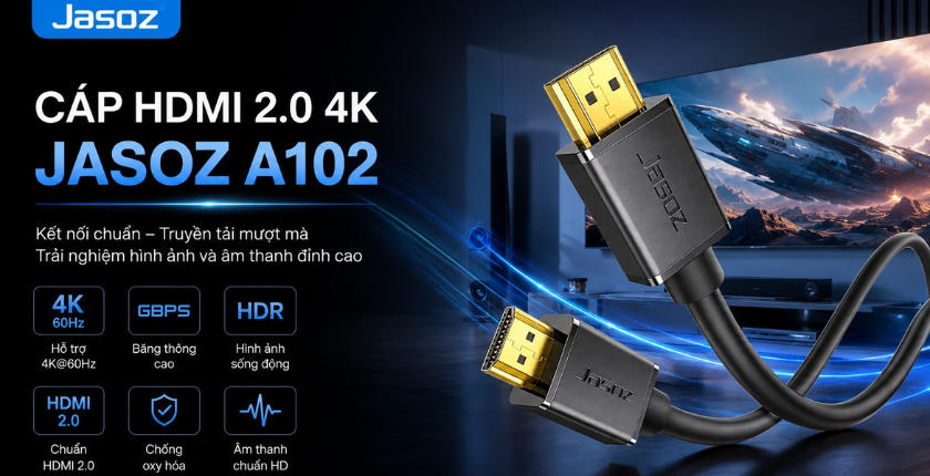 cáp HDMI 2.0 4K Jasoz A102