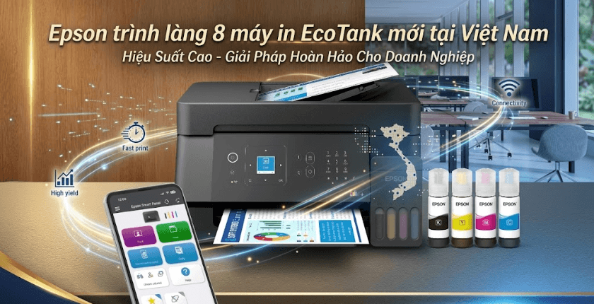 8 máy in Epson EcoTank mới tại Việt Nam 2026