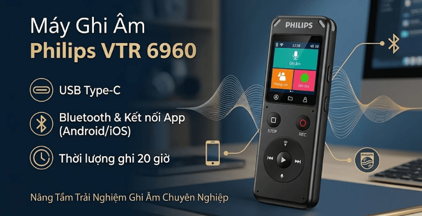 máy ghi âm Philips VTR6960 32GB