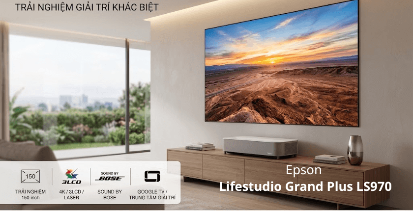 Epson Lifestudio Grand Plus LS970 máy chiếu siêu gần 4K