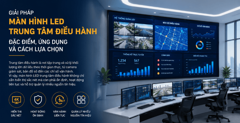 Giải pháp màn hình LED trung tâm điều hành