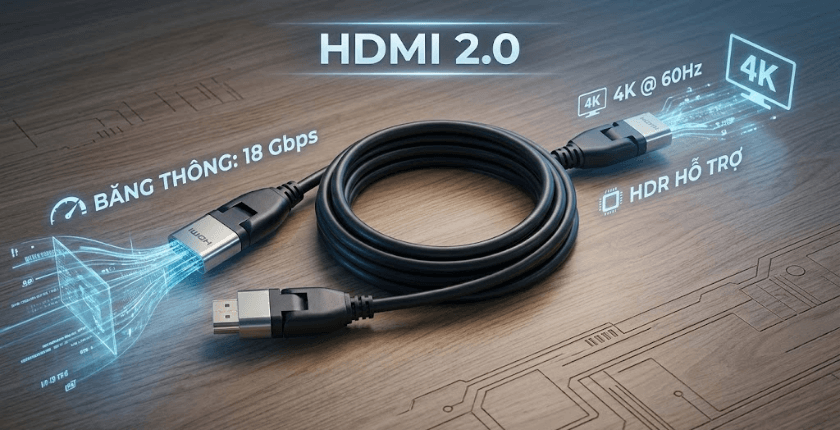HDMI 2.0 là gì và băng thông 18 Gbps
