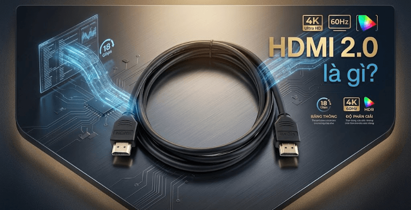 HDMI 2.0 hỗ trợ truyền đồng thời tín hiệu hình ảnh và âm thanh kỹ thuật số