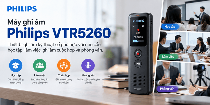 Máy Ghi Âm Philips VTR5260