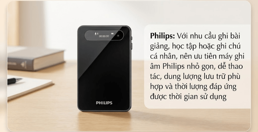 Cách chọn máy ghi âm Philips phù hợp
