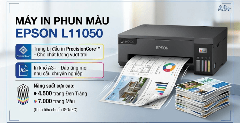 Máy in phun màu Epson L11050 A3+ chính hãng
