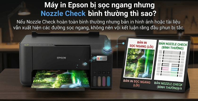 Kiểm tra đầu phun Epson bằng Nozzle Check